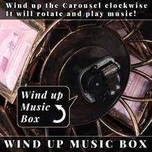 1pc Vintage Style Desktop Decor Photo Frame, Music Rotating Carousel Photo Frame - Rotating Lively Melody, Ideal Gift For Birthday, Wedding, Home Decor, Valentine's Day (Frame Material: ABS Plastic) - Multicolor - View 8