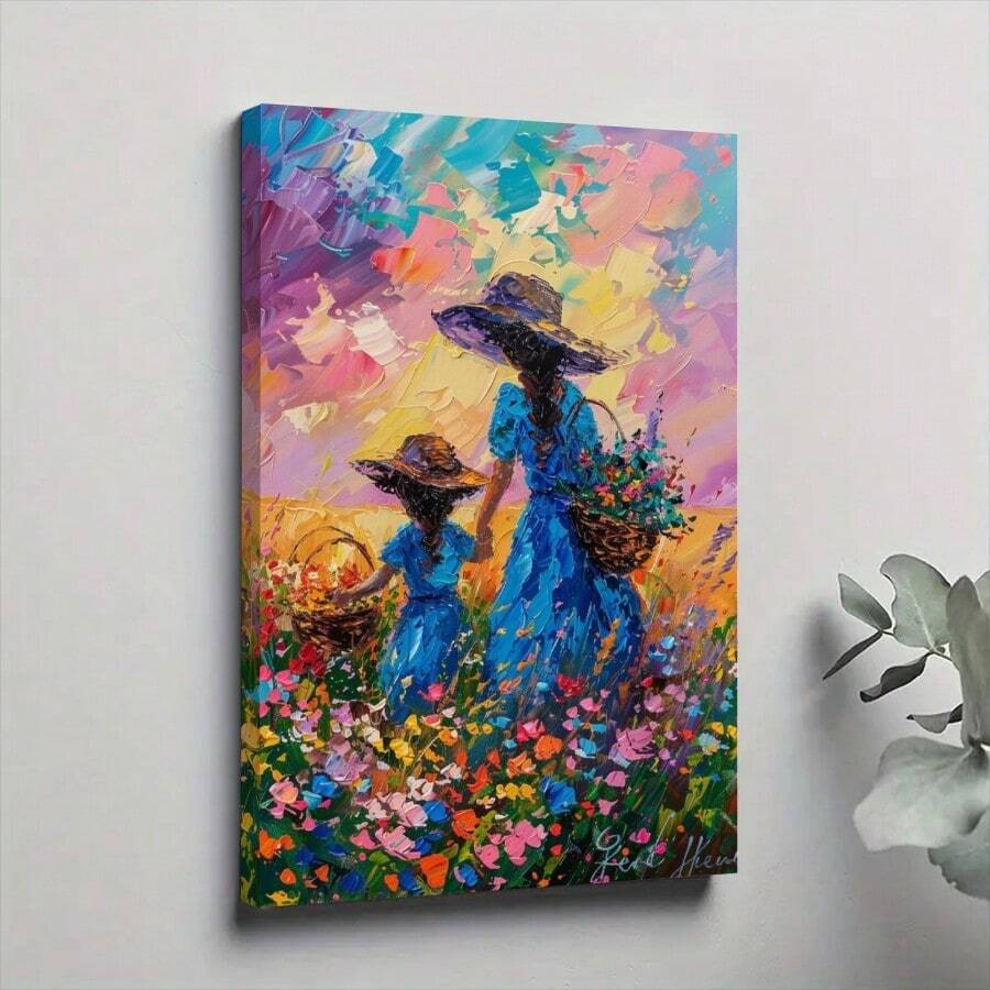 Framed Canvas Wall Art  Mother's Day Wall Decoration Painting Canvas Wall Art Decor For Living Room Bedroom Office  Gift Choice For Birthday Easter Day Mother's Day 1 - Multicolor - View 1