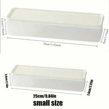 4 Packs Long Rectangular Food Storage Containers, Plastic Reusable Refrigerator Organizer Boxes For Scallions, Parsley, Cilantro, Garlic, Noodles, Eggs, With Lid, Hand Washable Kitchen Essentials - Multicolor - View 3