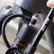 ZTTO 自行车落地式轮胎充气泵，带气压表，适用于山地车前叉和后避震器，高压气流充气泵，兼容法式和美式气嘴 - 彩色 - 查看 8