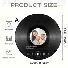 Graduation Season 1pc Vinyl Acrylic Record, Personalized Song & Photo Plaque, Couple, Family, Loved One, Unique Home Decor Gifts, Custom Music & Photo Decoration, Ideal For Valentine's Day, Mother's Day, Father's Day, Anniversary, Special Occasion - Acrylic-round - View 22