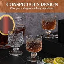 6PCS Family Holiday Decoration Vibe: Butterfly Pattern, Embossed Wine Glass, Small Tall Leg Wine Glass, Creative Crystal, One Bite Glass, Creative Personality, Wine Cover, Table, Festive Decoration, Accessories