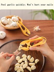 2pcs/1pc Stainless Steel Quick Garlic Peeling Artifact, Without Hurting Your Nails, Freeing Your Hands;