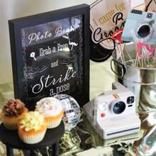 31 pièces Accessoires pour photomaton de mariage - Panneaux pour photomaton de enterrement de vie de jeune fille et douche de mariage, multicolore, convient pour mariage, remise de diplôme, anniversaire et événements de célébration - Décoration amusante et festive