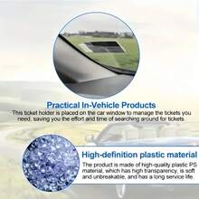 5pcs Self-Adhesive Car Interior Accessories Front Window Visor Card Clip, Can Clip Receipts, Access Cards, Business Cards, Parking Permits With Clear View, Car Storage Organizer