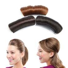 2 Pieces Per Set Wig Pads With Hair Roots Inserted Into The Comb Style, Raised With Fluffy Padding, Hair Extensions, Hair Tips, Hair Roots, Wig Pieces, Forehead Hair Styling Tool - Multicolor - View 5