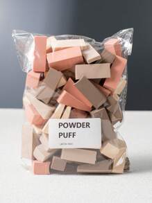 60 Peças/Conjunto Esponjas de Maquiagem Wedge para Base, Blush, Sombra, Ferramentas de Beleza, Bordas Transparentes, Fácil de Controlar e Misturar, Esponja de Lixa para Unhas