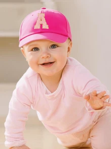 1pc Simple Letter Baby Short Brim Baseball Cap, Stylish And Versatile, Suitable For Girls Aged 1 To 2 For Daily Use In Spring And Summer - Multicolor - View 2