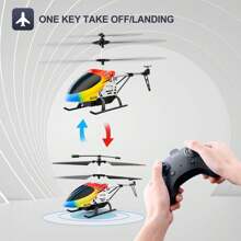 Helicóptero RC, helicóptero RC con mantenimiento de altura con giroscopio para principiantes adultos, 2.4GHz de 3.5 canales para uso en interiores, azul y rojo, drone RC, aeronave, alta y baja velocidad, luces LED, 2 baterías, regalo de Navidad, caja de regalo hermosa, envoltorio de regalo, regalo de cumpleaños, para regalar, regalo de Año Nuevo