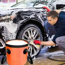 Collapsible Bucket, 5 Gallon Portable Folding Water Container For Travelling, Camping, Hiking, Fishing, Gardening