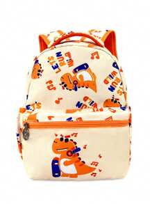Kindermode Plaatsing Print Volledige Grafische Peuter Kleuterschool Cartoon Dinosaurus Eenhoorn Hart Rugzak, Schattige Ontwerpen Geliefd Bij Kinderen, Perfect Casual Dagrugzak Cadeau Voor Verjaardag, Vakantie