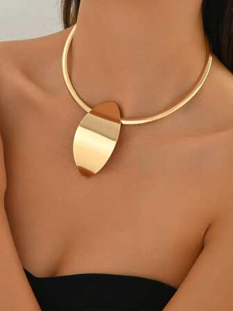 1 st Teardrop hänge halsband, enkel elegant minimalistisk nyckelbenskedja, mångsidig daglig klädsel