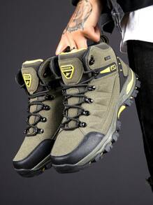 Men's Boots, Hiking Boots, Work Shoes, Anti-Puncture Safety Shoes, Thick Sole Non-Slip Sports Shoes, Men's Lace-Up Ankle Boots