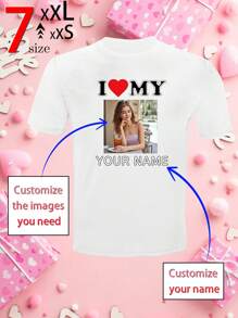 1 pieza, Camisetas personalizadas, Camisetas para hombres con avatares de alta definición, Camisetas con estilo de Halloween, Nueva tecnología de impresión por transferencia de calor, Imágenes de alta definición, Cómodas, Alta elasticidad, El mejor regalo para novias/esposas