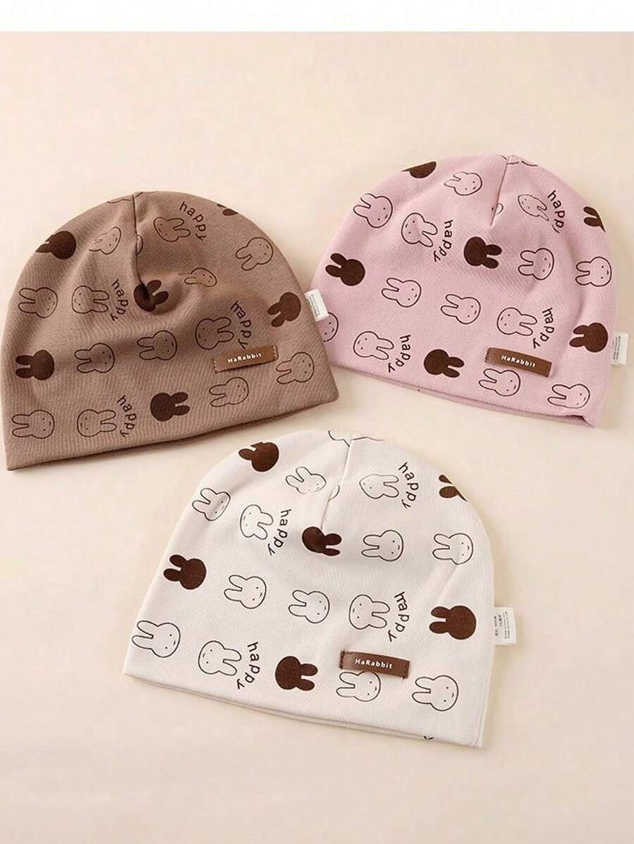 1pc Baby/Kid's Cartoon Pattern Beanie Hat, Warm Hat Suitable For All-Year-Round Indoor/Outdoor Wear