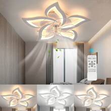 OYAJIA Ceiling Fans Integrated With Lights: 72W Fan-Light Combo With Remote Control, Timer Function, 3000K-6000K Adjustable Lighting, 6-Speed Quiet Operation, Ideal For Living, Dining & Bedroom - White - View 6