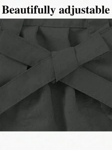 1pc Customized Printed Stylish Apron, Women's Elegant Customized Printed Apron, Waterproof And Stain Resistant, Apron Cute Lace Skirt Apron,Black Stain Resistant Apron,Sleeveless Apron,For Home, Kitchen,Nail Shop,Cooking, Baking, Nail Salon, Women Work Uniform,Coffee Smock,Home Cooking Clean Sleeveless Bib Apron,Multi-Functional,Home With Accessible Solutions,Warm Ambience,Home & Living,Customized Household Gloves