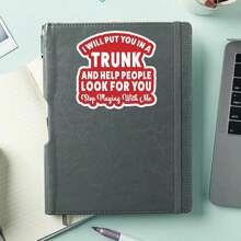 1 件有趣的黑色幽默后备箱贴纸、野蛮汽车乙烯基贴花、讽刺保险杠贴纸、搞笑前卫引语防水贴纸、送给朋友的恶作剧礼物、卑鄙的幽默汽车后备箱贴纸、攻击性笔记本电脑水瓶贴花、成人笑话贴纸，适用于汽车窗户和办公桌