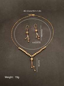 3 PiecesSet Fashionable Unique Elegant Retro Tassel Pendant Necklace Set For Women