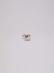 1pc 925 Sterling Silver Plated 18K Gemstone Ring, Random Color Emerald, Minimalist Luxury, Petite & Elegant Design, Suitable For Dinner Date, Party, Beach Vacation - Multicolor - View 9