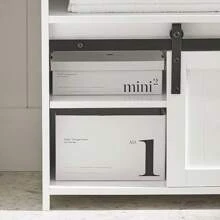 Mueble para Debajo del Lavabo Armario de Baño de Suelo con 3 Estante y 1 Puerta - 1 - Ver 6