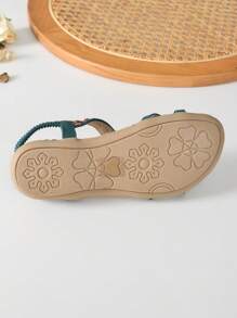 Sandálias Rasteiras Femininas da Moda com Strass no Dedão, Estilo Boêmio, Confortáveis, Versáteis, de Verão