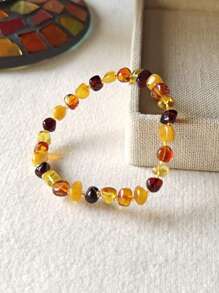 Natural Baltic Asymmetrical Amber Bracelet Therapy Gemstone Accessorize For Calm And Peace Energy Gift For Her Anniversary Mother's Day Presents