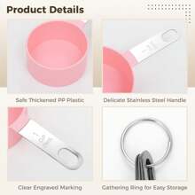 8pcs Measuring Cups & Spoons Set, Stackable Cups And Spoons, Nesting Measure Cups With Stainless Steel Handle, Kitchen Gadgets For Cooking & Baking - Multicolor - View 4