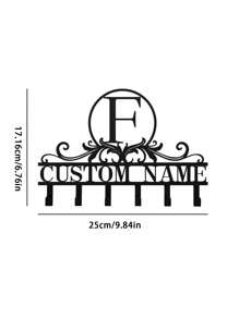 Personalized Key Holder Wall Mount - Custom Family Name Key Holder For Wall, Metal Key Rack Hook Organizer, Coat Rack, Key Hanger Wall Decor For Kitchen, Entryway, Bedroom, Hallway,Chic Autumn