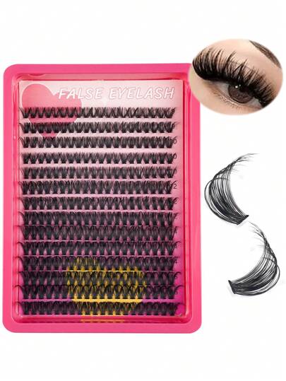 280 piezas Extensión de pestañas individuales en racimo 30D/40D Mezcla de longitudes Kit de pestañas en racimo DIY, Racimos de pestañas, Pestañas individuales, Pestañas, Pestañas postizas