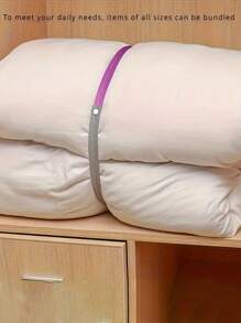 30/50 piezas Bandas elásticas coloridas con botón ajustable - Lona, aptas para almacenamiento de ropa, ahorro de espacio en equipaje, organización de cajones y armarios, sujeción de sábanas, percheros