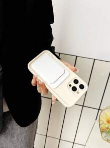 1个纯色多巴胺磨砂钱包式手机壳，简约干净设计，兼容 16 Pro Max国际版，非国内版 - 白色 - 查看 5