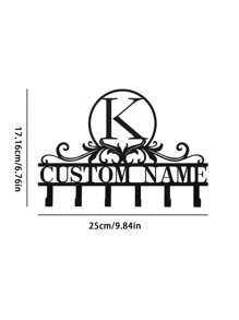 Personalized Key Holder Wall Mount - Custom Family Name Key Holder For Wall, Metal Key Rack Hook Organizer, Coat Rack, Key Hanger Wall Decor For Kitchen, Entryway, Bedroom, Hallway,Chic Autumn