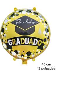 Paquetes de globos de 45 cm c/u 18 pulgadas de graduación, ideal para ese gran evento que sea inolvidable, globo para graduación, feliz graduado, graduaciones, decoración, globos decorativos, globo para fin de curso. graduado, graduada para graduacion - F 20pzs - Ver 2