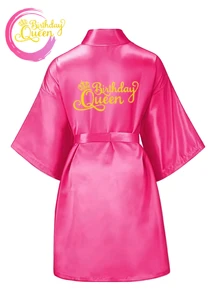 1 pieza Bata de baño para niñas, Bata ligera, Pijamas, Camisón, Boda, Cumpleaños, Regalo, Vacaciones, Fiesta, Decoración del hogar y baño, Verano, Regreso a clases