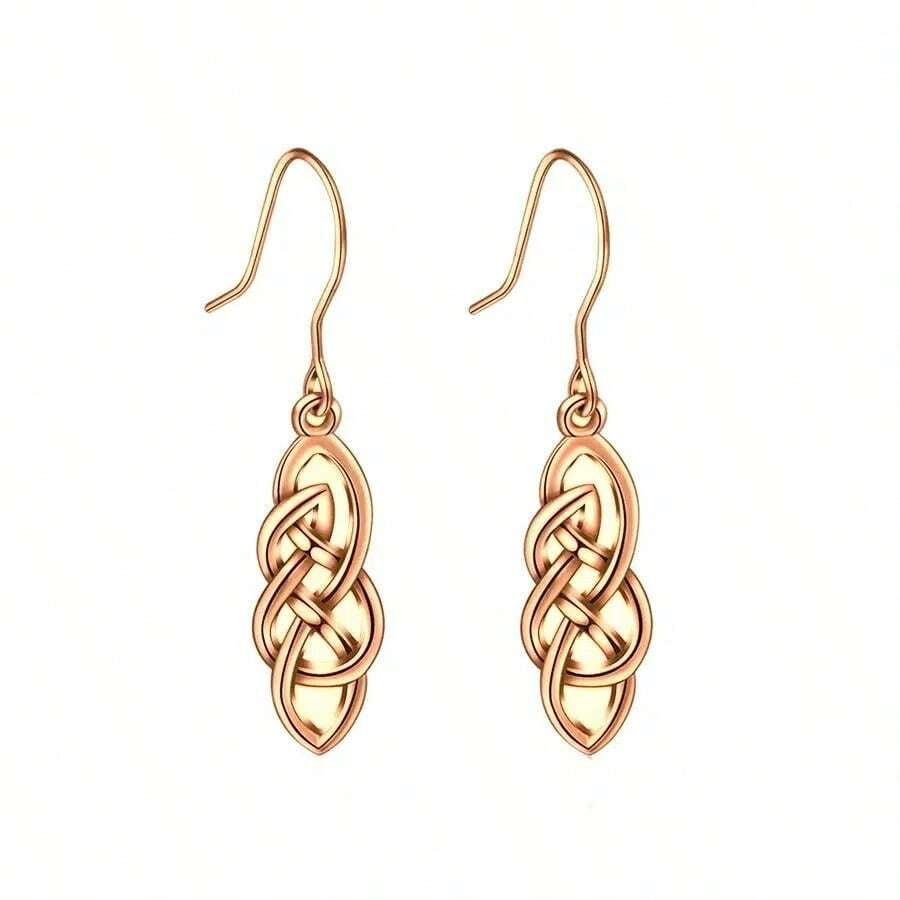 925 Sterling Silver Fashionable Exquisite Geometric Hollow Versatile Hypoallergenic Pure Silver Earrings