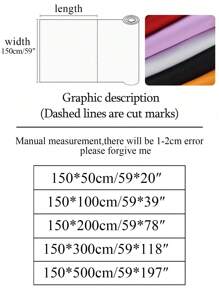 1 件平纹涤纶面料，适合缝纫和绗缝，非常适合 DIY 工艺品、剪贴簿和手工项目 - 彩色 - 查看 2