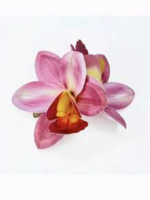 1 Pc Women's Oversized Tropical Flower Hair Clip, Boho Style Faux Orchid Alligator Hair Clip Hair Accessory For Beach, Travel, Vacation, Everyday Outfit, Bangs Clip, Can Be Used To Decorate Dresses And Bags Claw Clips Hair Claws Hair Barrettes, School Stuff