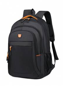 Large Capacity Durable Travel Backpack, Men's Laptop Bag, High Capacity, School/Commute Backpack With Laptop Compartment, Adjustable Shoulder Straps, Zipper Closure, Ideal For Travel, School And Commute, Multi-Functional Handbag
