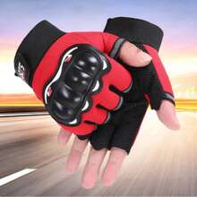 Motorcycle Gloves For Men, Half Finger Tactical Anti-Slip Shock-Absorbing Breathable Touchscreen Riding Gloves - A - View 10