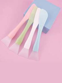 4/1 件装硅胶面膜刷带刮刀，二合一 DIY 泥面膜混合美容工具