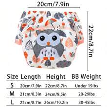 4 pièces de couches d'entraînement imperméables avec protection anti-fuite, lavables, douces, respirantes et absorbantes. Sous-vêtements pour bébés/tout-petits filles avec motif brodé, excellent cadeau pour les enfants