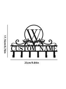 Personalized Key Holder Wall Mount - Custom Family Name Key Holder For Wall, Metal Key Rack Hook Organizer, Coat Rack, Key Hanger Wall Decor For Kitchen, Entryway, Bedroom, Hallway,Chic Autumn