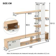 okwish Meubles TV et centres de divertissement - Blanc - Voir 4