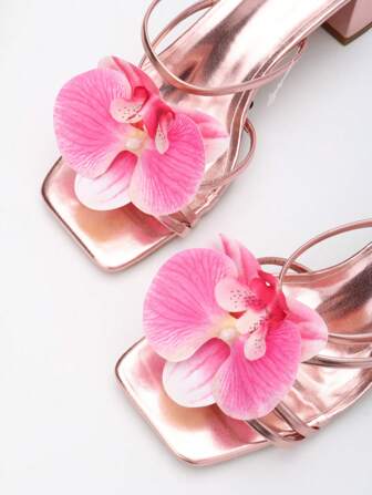 1 对（2 件）可拆卸 DIY 鞋配件，时尚优雅的鸢尾花形鞋饰，粉色、金色、黄色、绿色，适合高跟鞋、凉鞋、平底鞋、新娘鞋、派对鞋