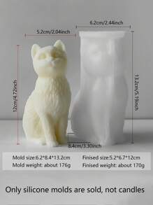 Sitting, Reclining Cat-Shaped Mold, Lifelike 3D Feline Silicone Molds, Easy To Disassemble & Clean, Support Batch Replication For Candles, Compatible With Plaster Sculpture & Creative Painting, Inspiration For DIY Enthusiasts, Decor For Garden, Aquarium, Office, Bedroom & Entryway