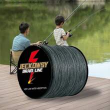 300m 4-Strands High Strength 6-100LB Fishing Line, Braided Line - Grey - View 1