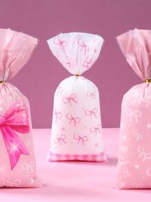 25/50/100pcs Mixed Bowknot Gift Bags With Twist Rope, Floral Pattern Gift Packaging Bags, Suitable For Holidays, Birthdays, Bridal Showers, Baby Showers, Family Events, Party Decorations, Party Favor Bags, Gift Table Decor, Luxury Gift Packaging Bags, Party Favors - Mixed Bow - View 8