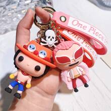One Piece Straw Hat Kid Keychain Cartoon Cute Backpack Pendant Keybag Hanger Car Keychain Gift For Friends And Lovers - Multicolor - View 4