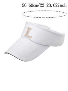 1 pieza Gorra de béisbol con bordado de letra para niños Letra A-Z Gorra de béisbol negra para niños y niñas Gorras visera de equipo deportivo Gorras con hebilla ajustable 8-16 años - Blanco - Ver 10